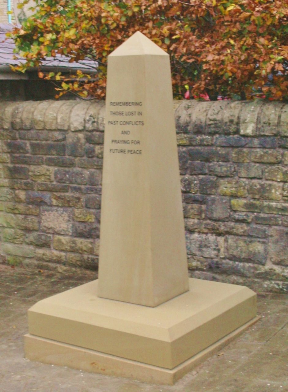 Yorkstone war memorial obelisk